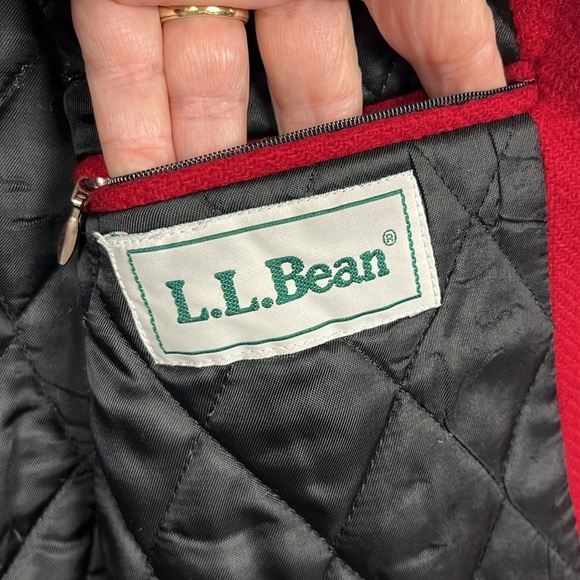 LL Bean Womens Blazer/Jacket 12R Red 70% Wool 30% Lambswool Quilted Lining EUC - Picture 7 of 13
